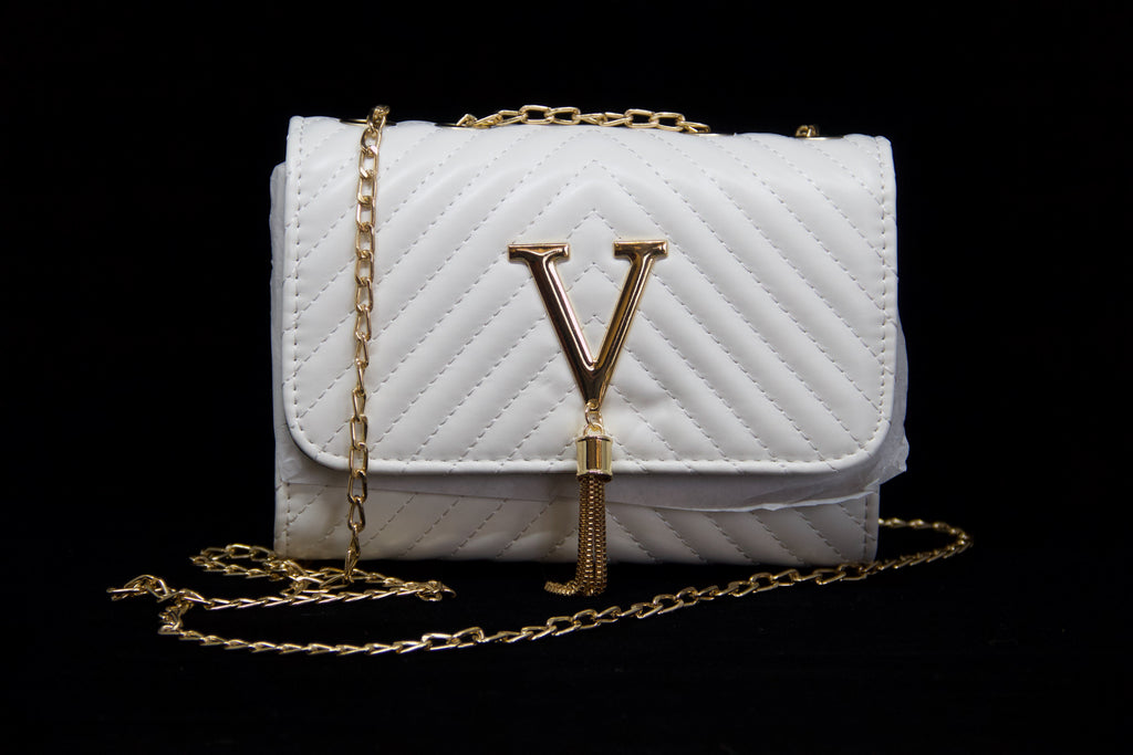 V Purse White (small)