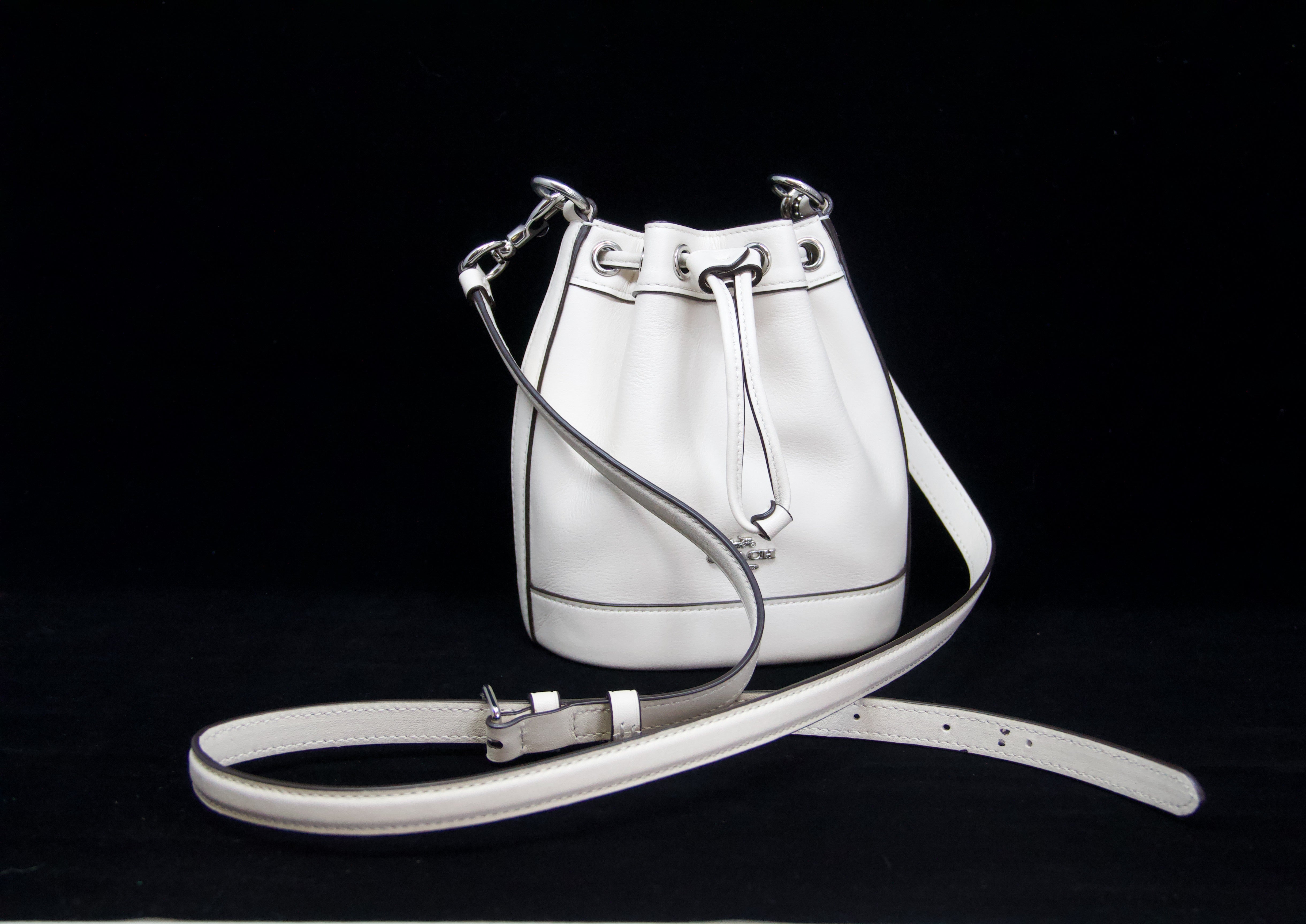 Coach White Mini Bucket Bag