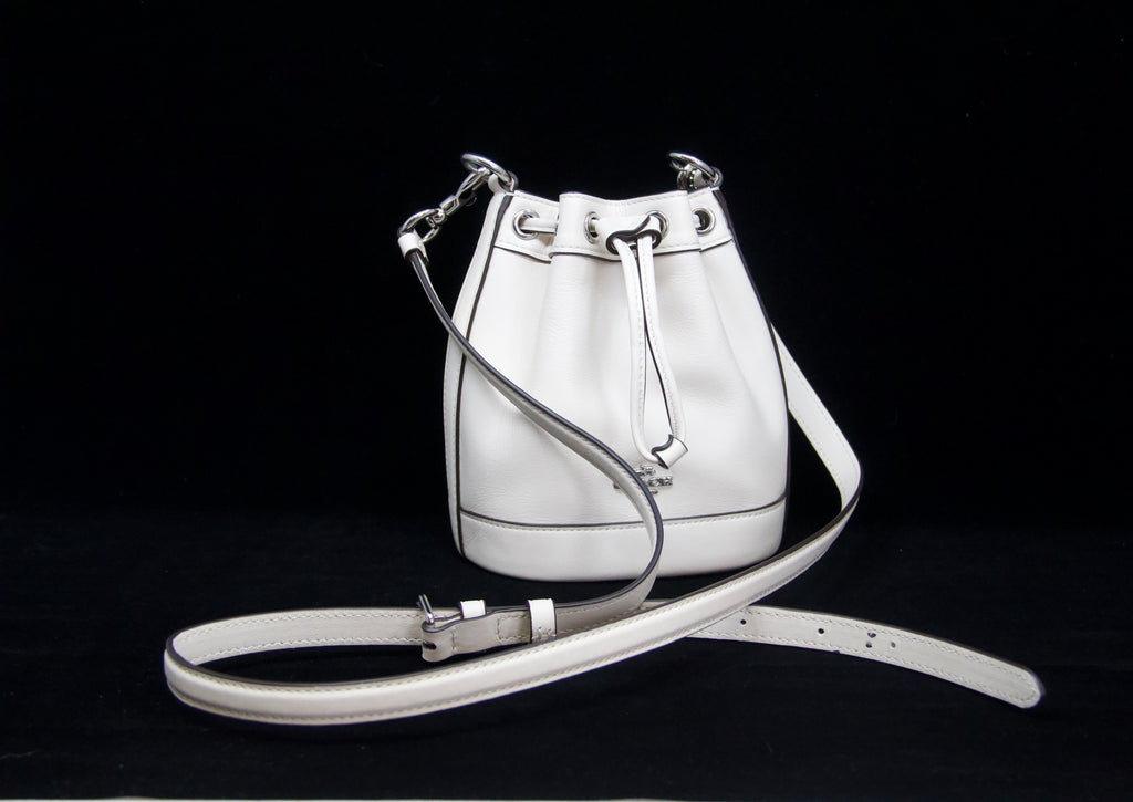 Coach White Mini Bucket Bag