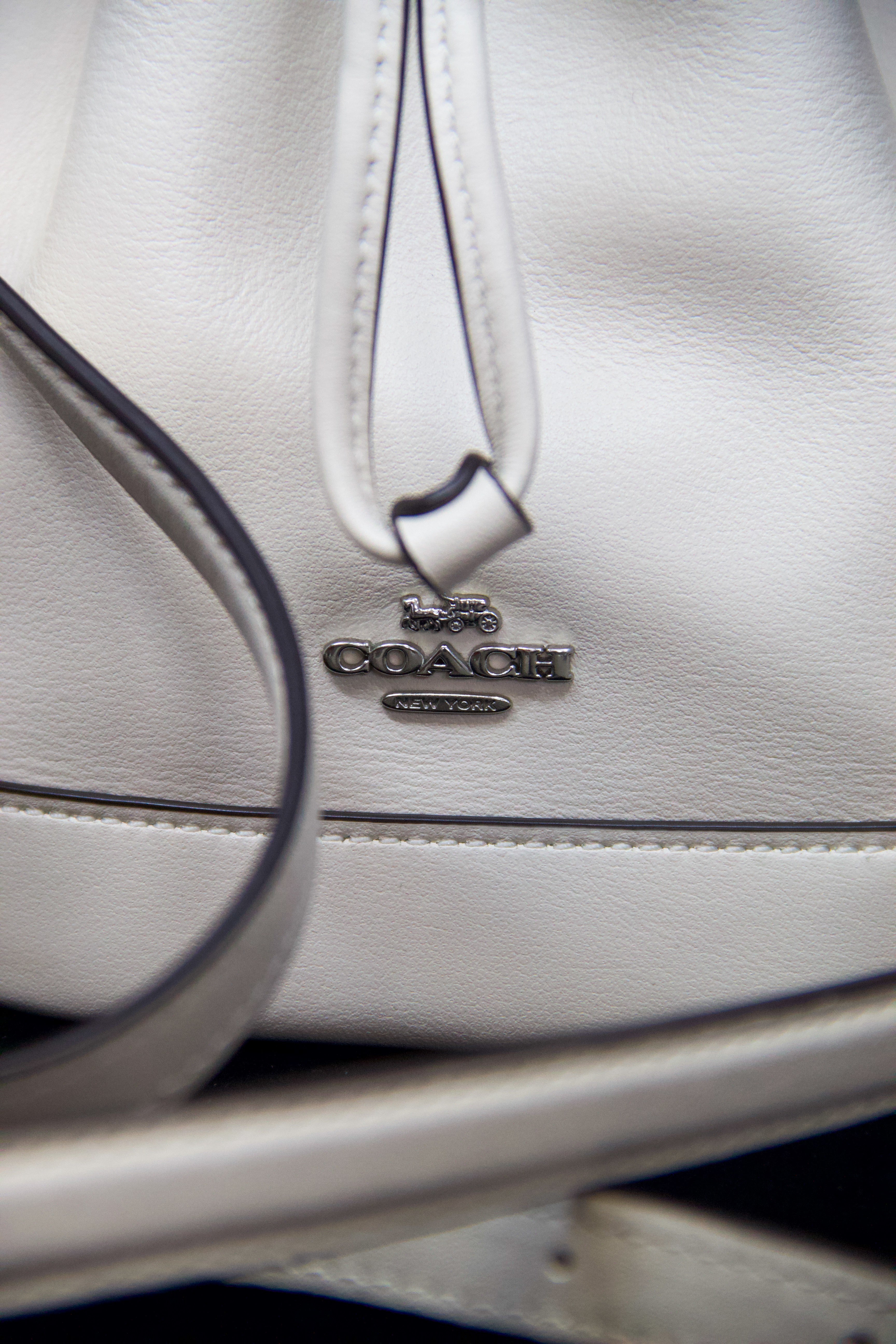 Coach White Mini Bucket Bag