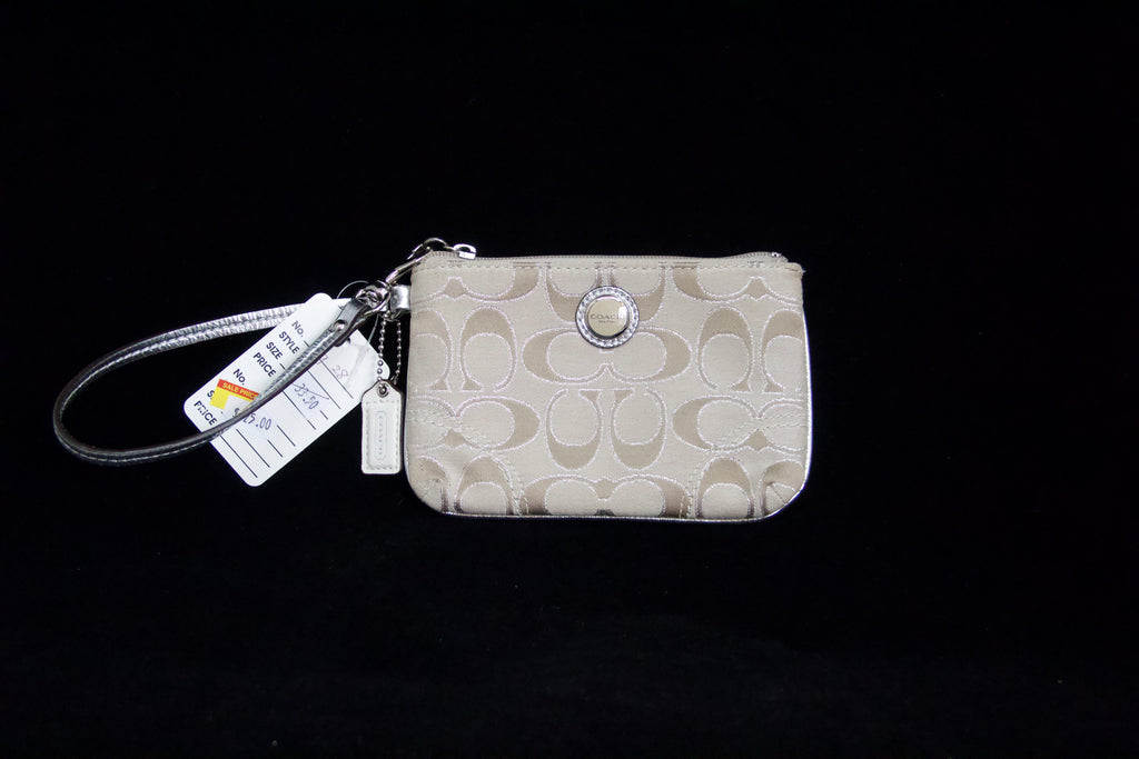 Coach Beige Wristlet
