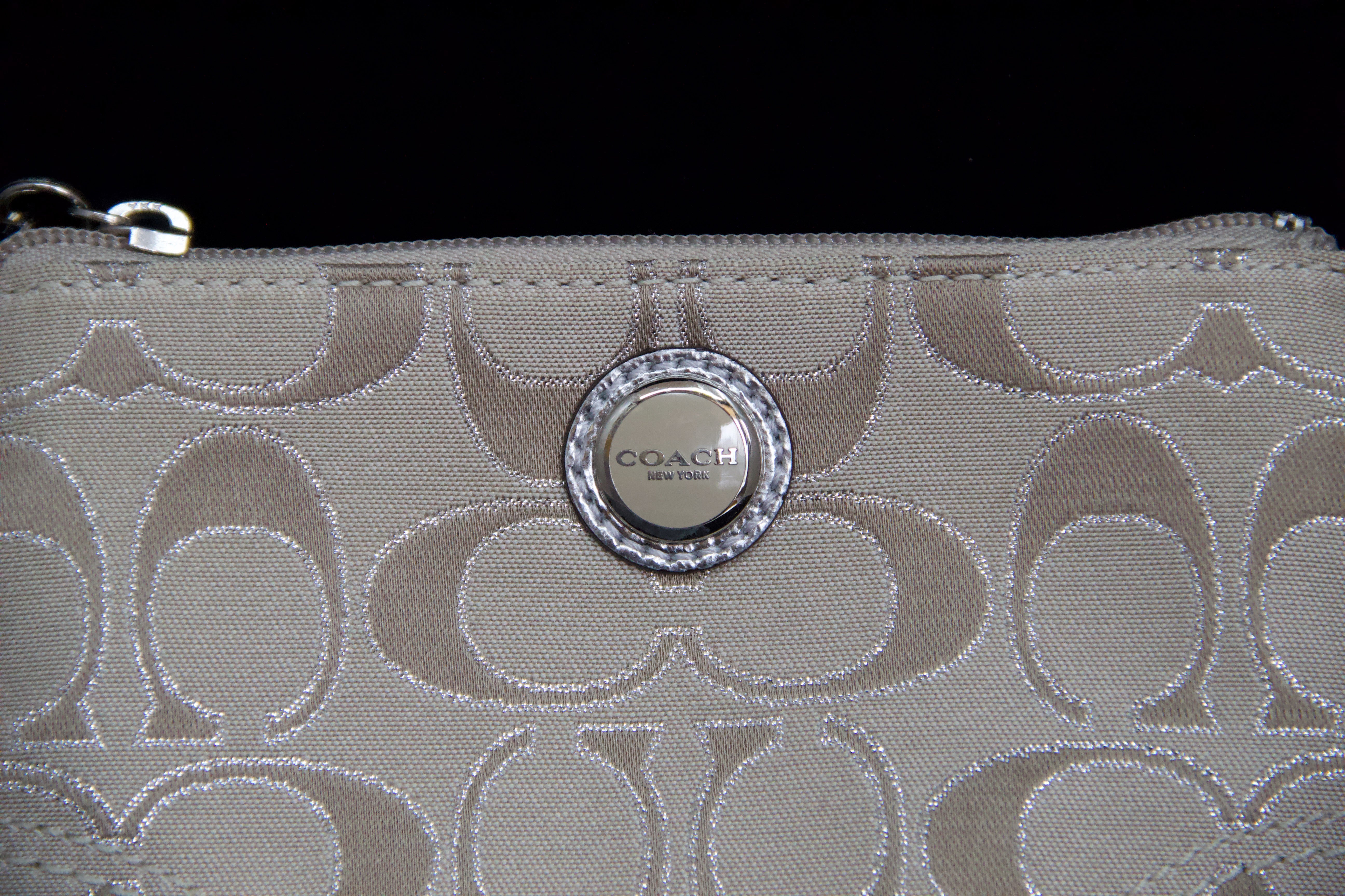 Coach Beige Wristlet