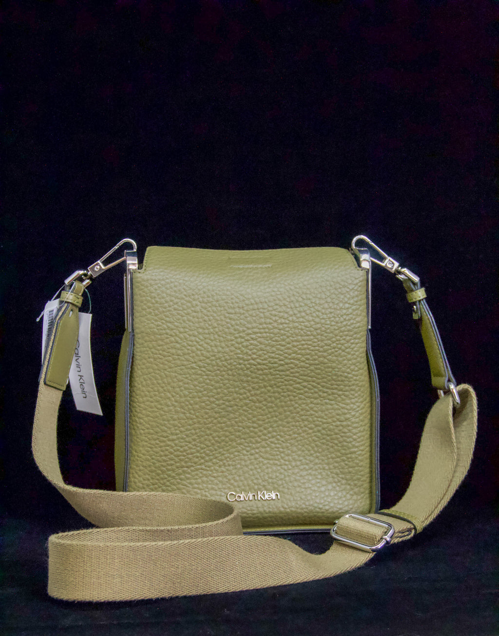 Calvin Klein Sage Green Leather Bag