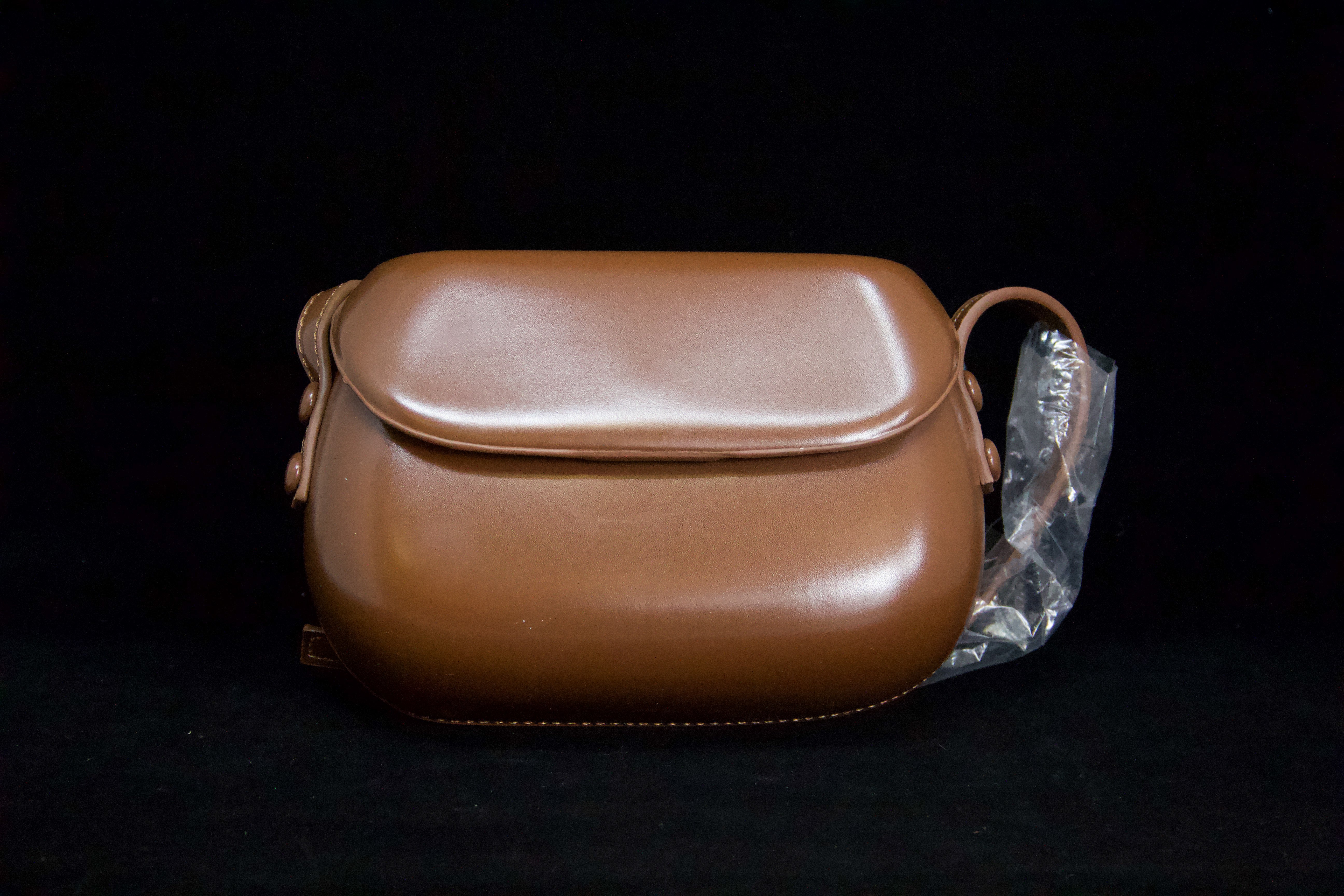 Classic Brown Structured Crossbody Bag